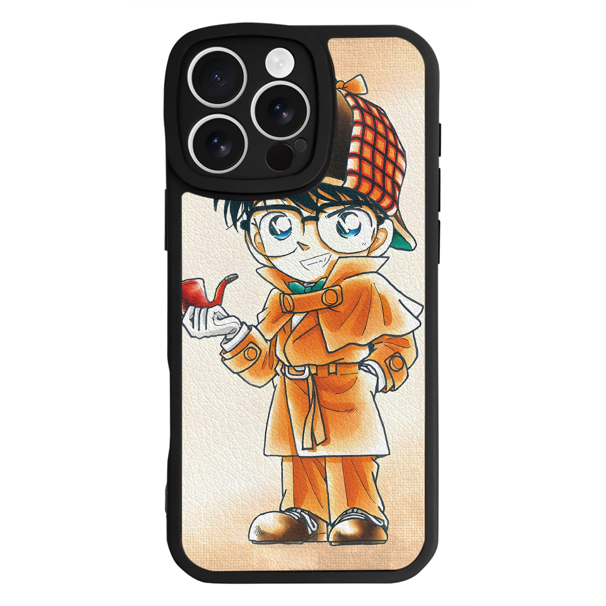 （画像用） 名探偵コナン Detective Conan 【iPhone 16シリーズ対応】シリコンスマホケース（レザー調） 材質：シリコン